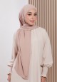 AFRAH INSTANT SHAWL  TIE BACK IN APRICOT
